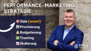 Slava Stoll von STOLL Consulting und die 5 Schritte zu profitablen Ads: Ziele (smart!), Priorisierung, Budgetierung, Tracking, Skalierung.