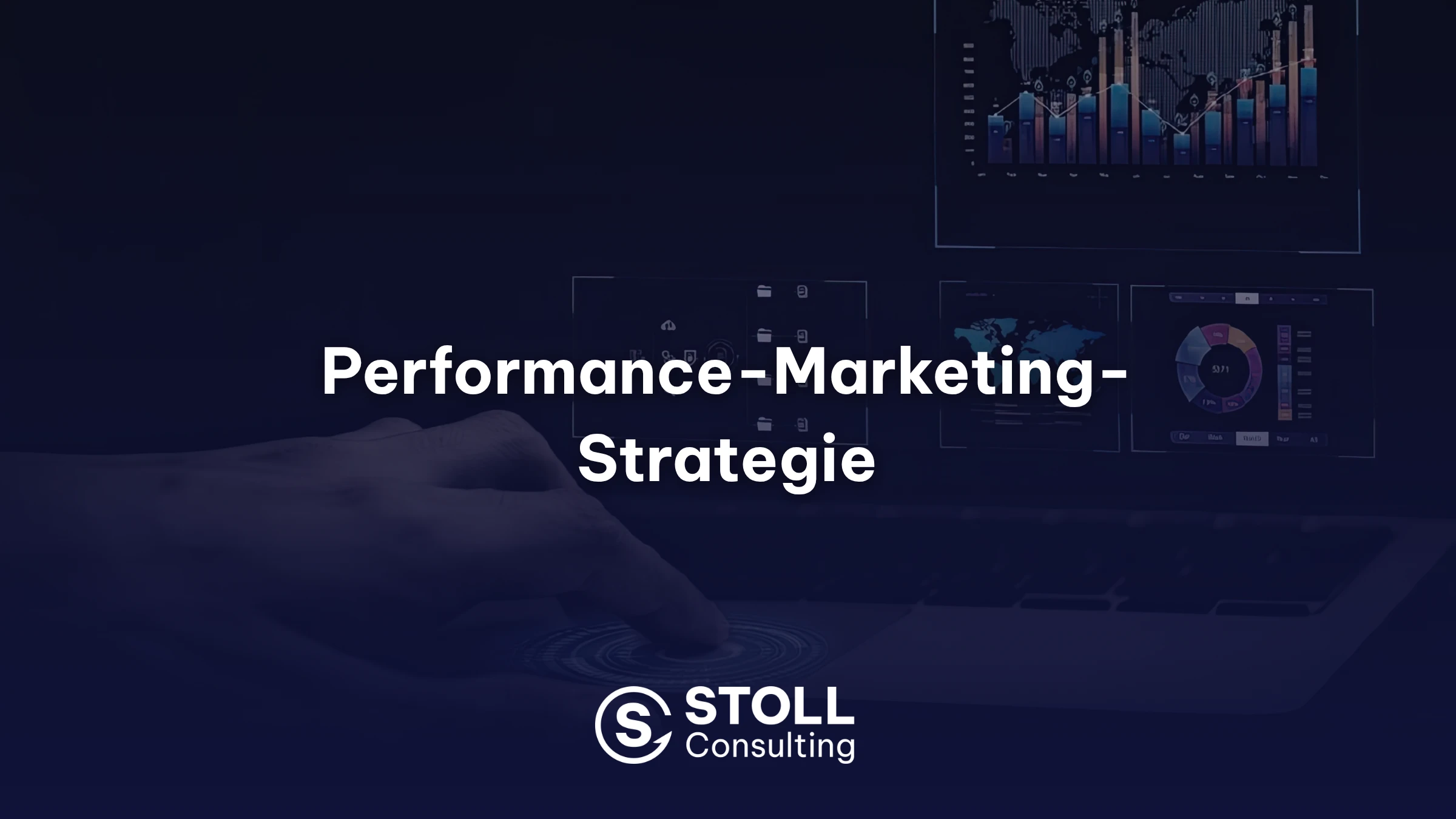 Performance-Markerting Strategie von Slava Stoll - STOLL Consulting. Fünf Schritte zu profitablen Ads: Ziele (smart!), Priorisierung, Budgetierung, Tracking, Skalierung.
